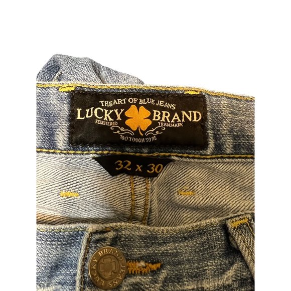 Lucky Brand Men 181 Jeans Distressed Size 32 x 30 Frayed Back Hem - Picture 6 of 7